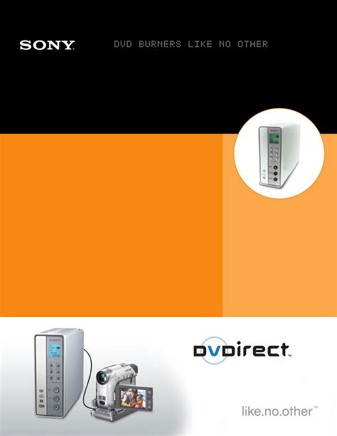sony vrdvc20 dvdirect dvd recorder pdf manual